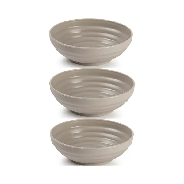 Plasticforte Kommetjes / Schaaltjes - 6x - Dessert En Ontbijt - Kunststof - D13x5 Cm - Taupe Beige thumbnail