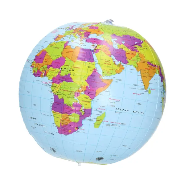 Bullet Opblaasbare Strandbal - Wereldbol - Globe - De Aarde - Pvc - Dia 26 Cm - Cadeau thumbnail