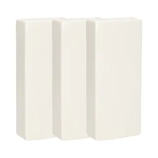 Gerimport Waterverdamper - 3x - Wit - Keramiek - 400 Ml - Radiatorbak Luchtbevochtiger - 7, 4 X 17, 7 Cm