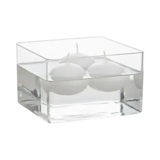 Partydeco Huwelijks Drijfkaarsen - 10x Stuks - Wit - Parafine - 5 Cm - Huwelijk / Trouwerij Versiering