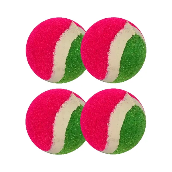 Summer Play Vangbal Ballen - 4x - Roze/groen - Speelgoed - Dia 5 Cm - Speelballen thumbnail