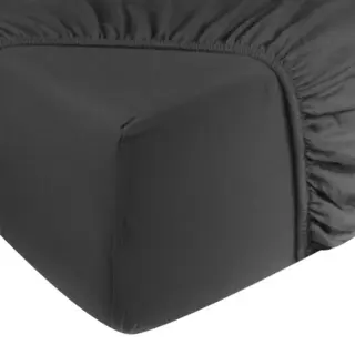 DoubleDry Spannbettlaken Jersey 160x200cm - 100% Baumwolle - Spannbetttuch - 28cm Steg - Anthrazit