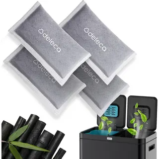 Deleca 4-pack Geurvreter Filters - Luchtverfrissers Voor FreshAura Sensor En Recycle Prullenbak - Luchtreiniger - Bamboe Houtskool
