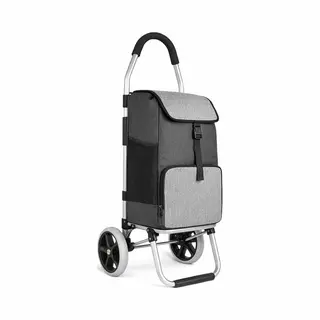 Floressa Boodschappentrolley Met Koelvak – 45L – Opvouwbare Boodschappenwagen Met Steekwagen Functie – Boodschappenkar