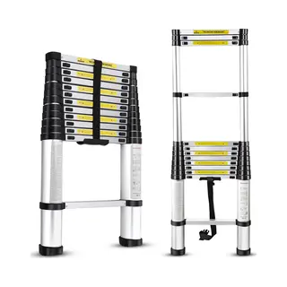 Outbee Telescopische Ladder - Telescopische Vouwladder - 4, 4 M Werkhoogte - Aluminium