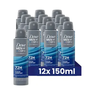 Dove Men+Care Clean Comfort 150ML - 12 Stuks - Voordeelverpakking