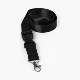 Ecorare® - 10 Stuks Sleutelkoord - Kliksluiting - Lanyard - Keycord - Zwart - 50 Cm