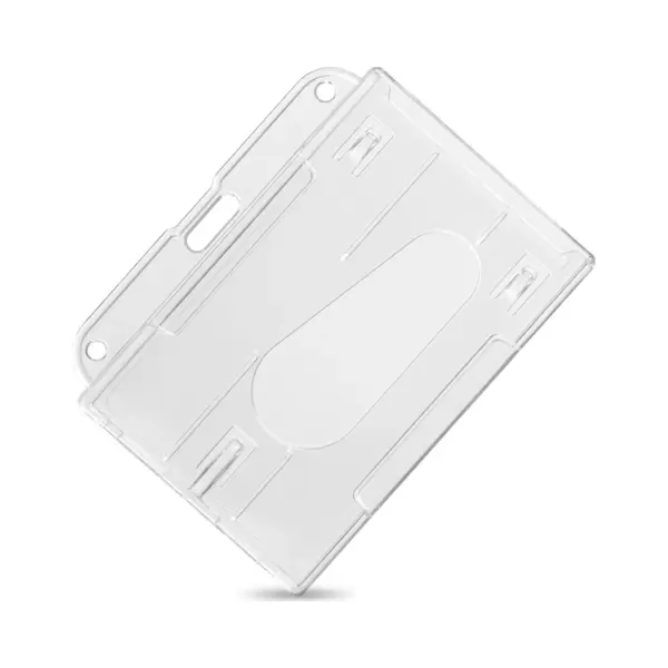 Ecorare® - 10 Plastic Pashouders - Lange Zijde - Hard Plastic - Transparant thumbnail