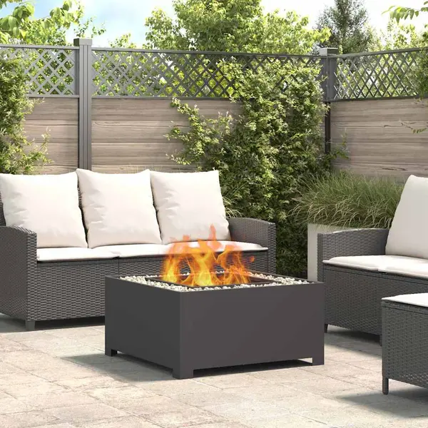 Vidaxl - Fire Pit Black 80 X 80 X 40 Cm Cold-rolled Steel thumbnail