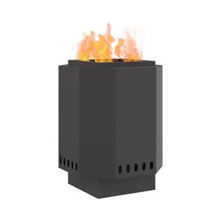 Fire Pit Black 38 X 38 X 51 Cm Cold-rolled Steel Vidaxl
