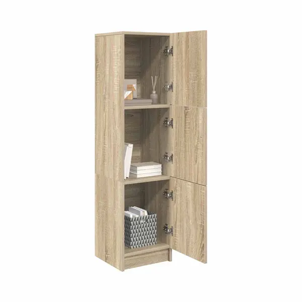 VidaXL Highboard Sonoma Oak 31.5 X 32 X 124 Cm Engineered Wood, Stylish Dining Room Highboard, Rectangular Wood Storage Cabinet, Modern Decor, thumbnail