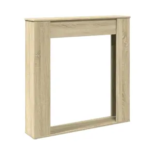 VidaXL Fireplace Surround - Sonoma Oak Engineered Wood - Compatible With Led Flame - 100 X 20 X 100 Cm