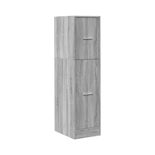Apothecary Cabinet Grey Sonoma 30x41x118 Cm Engineered Wood Vidaxl