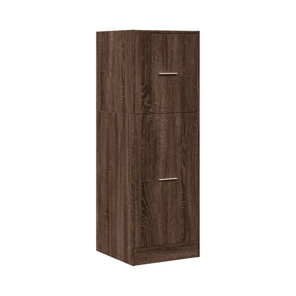Apothecary Cabinet Brown Oak 40x41x118 Cm Engineered Wood Vidaxl thumbnail
