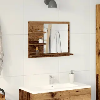 Bathroom Mirror Cabinet Old Wood 60x10.5x45 Cm Vidaxl