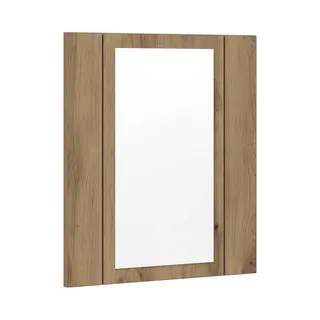 VidaXL Single Door Artisan Oak Led Bathroom Mirror Cabinet