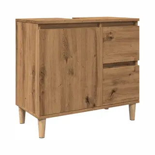 Sink Cabinet Artisan Oak 65x33x60 Cm Engineered Wood Vidaxl