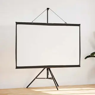 VidaXL Beamer Leinwand Mit Stativ 72 Zoll 16, 9 Projektionswand Leinwand (72", 16, 9), Leinwand, Weiss