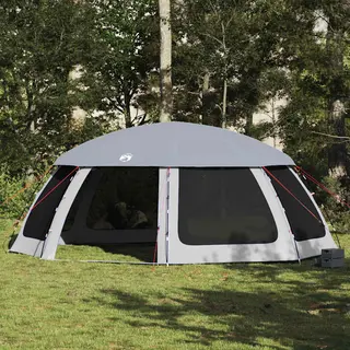 Maisonchic - Vidaxl Poolzelt Mit Abnehmbarem Überzelt Netzwänden Grau 690x690cm