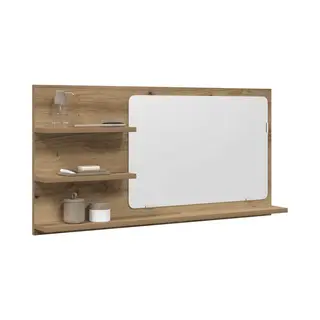 Bathroom Mirror Cabinet Artisan Oak 90x11x45 Cm Engineered Wood Vidaxl