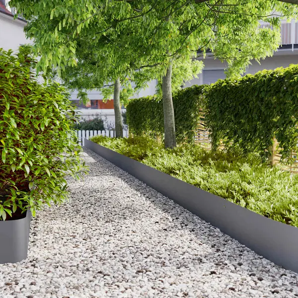 Lawn Edgings 10 Pcs Anthracite 25x103 Cm Cold-rolled Steel Vidaxl thumbnail
