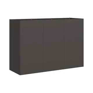 VidaXL Pflanzkübel Schwarz 120x40x80 Cm Kaltgewalzter Stahl