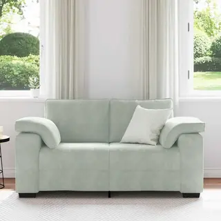 VidaXL Zweisitzer-Sofa Hellgrau 160x77x82 Cm Samt