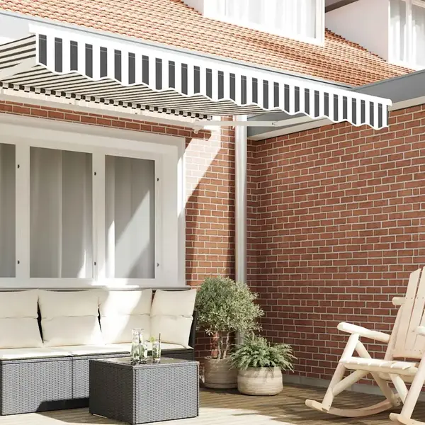 Awning Valance Anthracite And White 2.3 X 0.2 M Canvas Vidaxl thumbnail