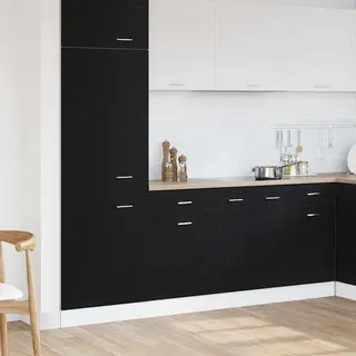 Schwarzer Eiche Schubladenschrank - 50x46x81, 5 Cm, Hergestellt Aus Holzwerkstoff - Vidaxl