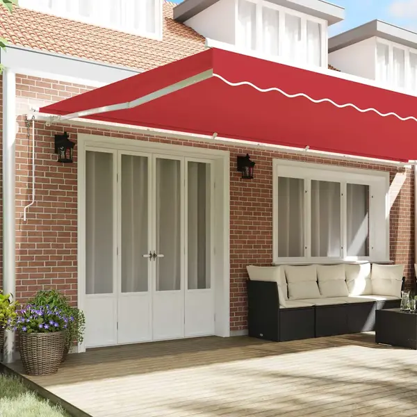 Einziehbare Markise 600 × 350 Cm Rot Vidaxl thumbnail