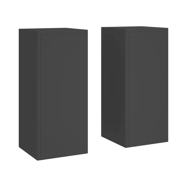 VidaXL Pflanzenständer 2 Pcs Schwarz 24 X 24 X 55 Cm Stahl thumbnail