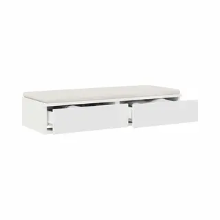 VidaXL Bed Drawers With Drawer White 80 X 36.5 X 16.5 Cm, Bedroom, Modern Nightstand, Small Storage Solution, Elegant Bedside Table, Compact