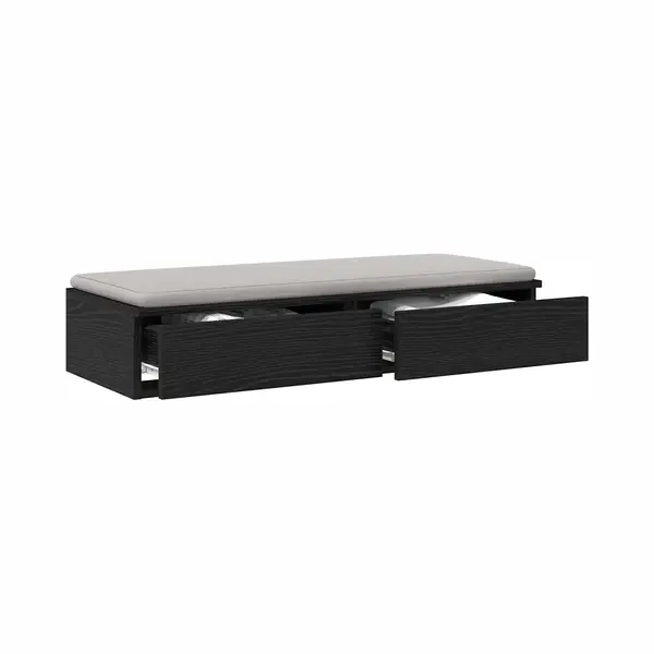 Bed Drawers Black Oak 80 X 36.5 X 16.5 Cm Engineered Wood Vidaxl thumbnail