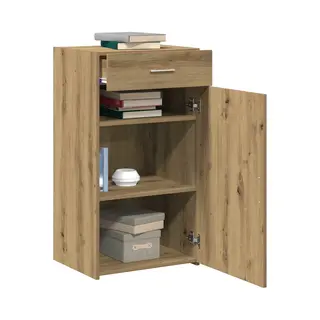 VidaXL Sideboard Artisan Oak 50 X 42.5 X 93 Cm Engineered Wood, Dining Room Storage, Rustic Sideboard, Indoor Cabinet, Organizing Solution,