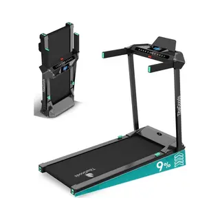 TibaGoods Elektrische Loopband - Wandelband - Hometrainer - Inklapbaar - 9% Handmatige Hellingsfunctie - 12 Programma's - Sport - 1 T/m 12 Kmh -