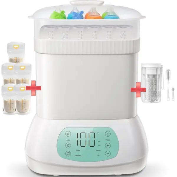 Sweet Sprout 6-in-1 Sterilisator Met Stoomfunctie - Flessen Sterilisator - Babyfles Reiniger - Stoomsterilisator - Flessenwasser - Geschikt Voor 6 Fle thumbnail