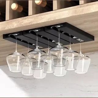 BlueTime - Wijnglazenhouder - Wijnglazenhouder Ophangrek - Tripple Rij - Wijnrek - Wijnglazen Houder - Wijnglazen Rek - Wijnglazen Organizer - Wijnrek
