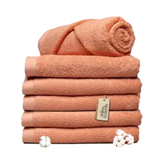 Miss Towels 70x140 Handdoeken Set 6 St. - 5 Sterren Hotelkwaliteit - Badtextiel - Luxe Badhanddoeken - Zachte Badlakens - Zalm Roze