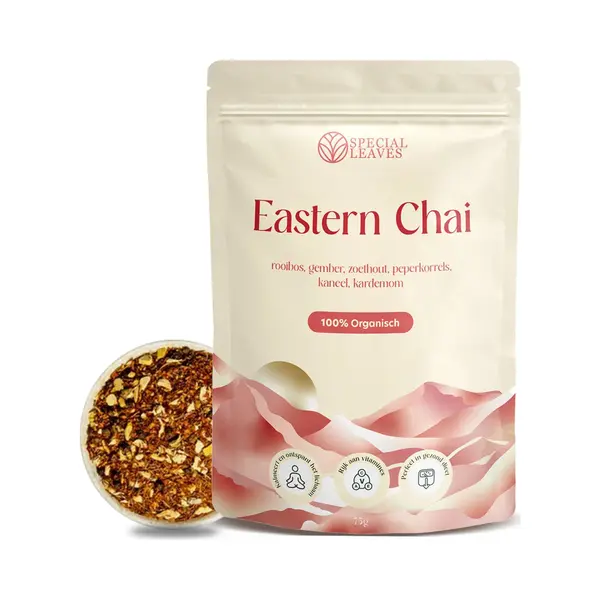 Special Leaves Eastern Chai - Chai Tee - Lose Tee Mit Rooibos, Ingwer, Zimt & Kräutern - Aromatischer Wintertee & Weihnachtstee Für Entspannung - thumbnail