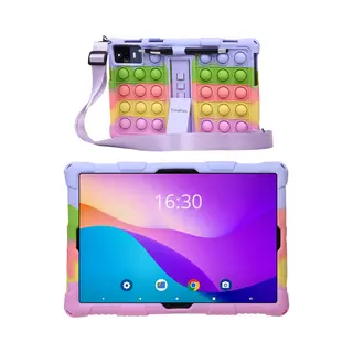 TinyPlay Kindertablet Maxi V2 - Android 14 - 10 Inch - 64GB+64SD - 4GB+4GB Virtual Ram - 6000 MAh Batterij - Ouderlijk Toezicht - Kindertablet Vanaf 3