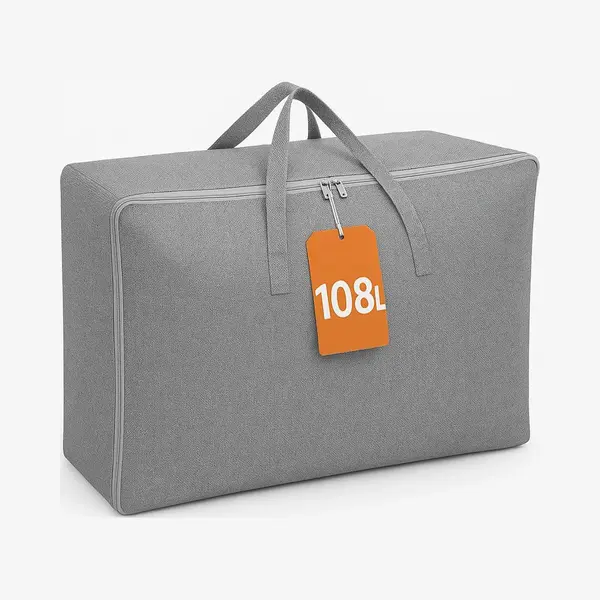 Meubelsvanjoep Opbergzak Organizer - Opbergtas En Organiser Voor Dekbed En Kleding - Opvouwbaar - Grijs 70 X 50 X 30 Cm - Opbergdoos - Opbergbox thumbnail