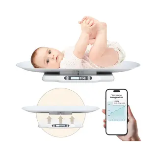 Gatson Babyweegschaal - 3-in-1 - Tot 30kg - App-koppeling - Dierenweegschaal