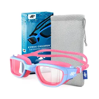 Kyrox Zwembril Kinderen - Duikbril Kinderen - 6-15 Jaar - Inclusief Mesh Bag - Anti-Condens - Uv Bescherming - Paars