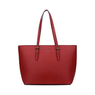 Eleganci® - Schooltas - Dames Tassen - Shopper - Tas Met Rits - Schoudertas - Handtas - Werktas - Geschikt Voor A4 - Rood