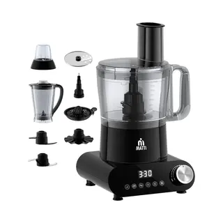 Matti® 5-in-1 - Foodprocessor - Keukenmachine - Multifunctioneel Foodprocessors 1500 Watt | Blender - Hakmolen - Citruspers - IJscrusher