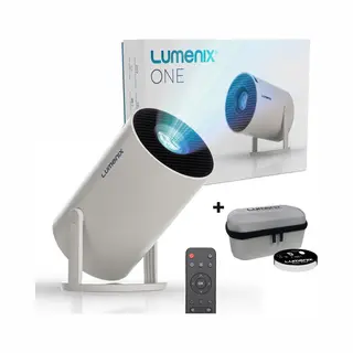 Lumenix One Mini Vidéoprojecteur - Smart Tv & Support 4K - Netflix - Android 14.0 - Projecteur - WiFi 6 & Bluetooth 5.0 - Pour Ios Et Android - Home
