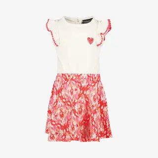 TwoDay Meisjes Jurk Wit Met Roze Print - Maat 92