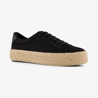 Blue Box Dames Sneakers Met Jute Zwart - Maat 38