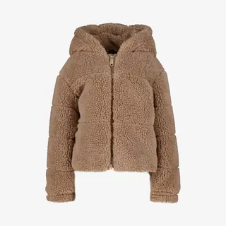 TwoDay Meisjes Teddy Jas Met Capuchon Lichtbruin - Maat 98