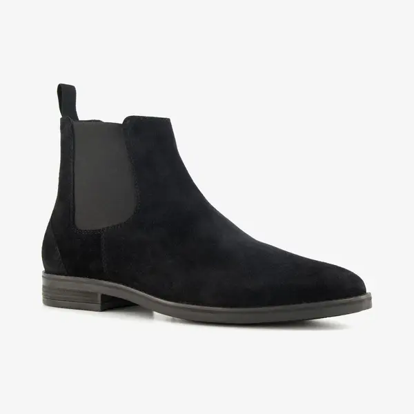 Van Beers Suede Heren Chelsea Boots Zwart - Maat 44 thumbnail